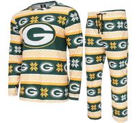 FOCO NFL Teams Winter XMAS Pajama Pants Longsleeve Holiday Set