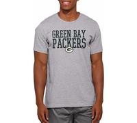 FOCO NFL Unisex Adult Officially Licensed Bold Wordmark Football Short Sleeve Premium Quality Crewneck T-Shirt, Gray Bay Packers - Gray, XXL