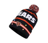 FOCO NFL Unisex-Adult Officially Licensed LED Light Up Classic Cuffed Knit Beanie Cold Weather Hat, Chicago Bears, One size