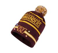 FOCO NFL Unisex-Adult Officially Licensed LED Light Up Classic Cuffed Knit Beanie Cold Weather Hat, Washington Commanders, One size