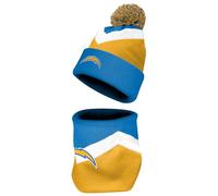 FOCO NFL Unisex-Adult Officially Licensed Primary Logo Team Color 2 Pack Neck Warmer Gaiter and Cuffed Knit Beanie Hat Set