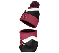 FOCO NFL Unisex-Adult Officially Licensed Primary Logo Team Color 2 Pack Neck Warmer Gaiter and Cuffed Knit Beanie Hat Set, Arizona Cardinals, One size
