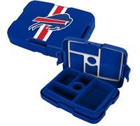 FOCO NFL Unisex-Adult Officially Licensed Team Color Stripe Primary Logo Football Leak Proof 5 Compartment Bento Lunch Box - Buffalo Bills