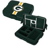 FOCO NFL Unisex-Adult Officially Licensed Team Color Stripe Primary Logo Football Leak Proof 5 Compartment Bento Lunch Box - Green Bay Packers