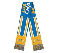 FOCO NFL Unisex-Adult Officially Licensed Team Color Stripe Wordmark Primary Logo Football Neck Warmer Scarf, Los Angeles Chargers, One size