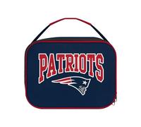 FOCO NFL Unisex-Adult Officially Licensed Wordmark Team Color Big Logo Football Zip Closure 7L Lunch Bag - New England Patriots