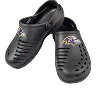 FOCO NFL Unisex-Adult Team Logo Solid Clogs with Heel Strap Comfortable Water Slip on Shoes, Baltimore Ravens, 15-16 Women/13-14 Men