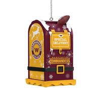 FOCO NFL Washington Commanders Letters to Santa Mailbox Ornament, Holiday Tree Decoration