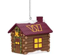 FOCO NFL Washington Commanders Log Cabin Ornament - Officially Licensed Holiday Decoration