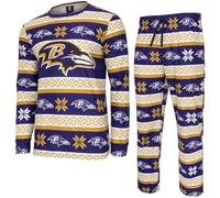 FOCO NFL Winter XMAS Pyjama Set - Baltimore Ravens - S