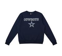 FOCO NFL Women's Sequin Bling Sweatshirt, Dallas Cowboys, S