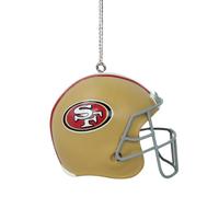 FOCO NFLSan Francisco 49ers Resin Football Helmet Hanging Christmas Tree Ornament with Raised Logo