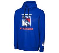 FOCO NHL Men's Official Primary Logo Wordmark Performance Pullover Hoodie Sweatshirt, New York Rangers - Blue, L