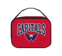 FOCO NHL Unisex-Adult Officially Licensed Wordmark Team Color Big Logo Hockey Zip Closure 7L Lunch Bag - Washington Capitals