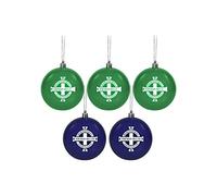 FOCO NORTHERN IRELAND FC 5 PACK CREST BAUBLE WH