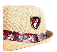 FOCO Official AFC Bournemouth Men's Football Trilby Straw Sun Hat