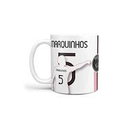 FOCO Official Paris Saint Germain Graphic Football Marqunihos Silhouette Player Mug