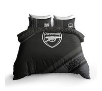 FOCO Officially Licensed Arsenal FC Dark Rayz Reversible Double Duvet Cover Set with Pillowcases