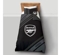 FOCO Officially Licensed Arsenal FC Dark Rayz Reversible Single Duvet Cover Set with Pillowcase