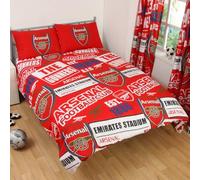 FOCO Officially Licensed Arsenal FC Football Patch Double Duvet Cover Bedding Set | Includes Matching Pillowcases