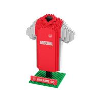 FOCO Officially Licensed Personalised Football BRXLZ Desk Shirt 3D Bricks Building Construction Toy (Arsenal FC (918 pieces))