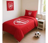 FOCO Officially Licensed Football Essential Single Duvet & Pillowcase Bedding Set (Arsenal FC)