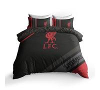 FOCO Officially Licensed Liverpool FC Dark Rayz Reversible Double Duvet Cover Set with Pillowcases