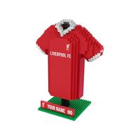FOCO Officially Licensed Personalised Football BRXLZ Desk Shirt 3D Bricks Building Construction Toy (Liverpool FC (861 pieces))