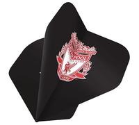 FOCO Officially Licensed Liverpool Football Club Dart Flights The Reds FC 100 Micron No 2 Shape, Black Crest, 3 Sets of 3 Flights (3XF3923)