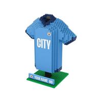 FOCO Officially Licensed Personalised Football BRXLZ Desk Shirt 3D Bricks Building Construction Toy (Manchester City FC (936 pieces))