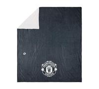 FOCO Officially Licensed Manchester United FC Football Identity Sherpa Plush Throw Blanket