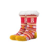 FOCO - Officially Licensed NFL Player Women's Tall Footy Slipper Socks - One Size Fits Most, Patrick Mahomes - Kansas City Chiefs, One Size