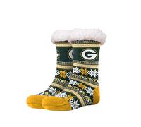 FOCO - Officially Licensed NFL Women's Tall Footy Slipper Socks - One Size Fits Most - Green Bay Packers, Green Bay Packers, M