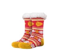 FOCO - Officially Licensed NFL Women's Tall Footy Slipper Socks - One Size Fits Most, Kansas City Chiefs, One size