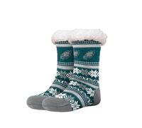 FOCO - Officially Licensed NFL Women's Tall Footy Slipper Socks - One Size Fits Most, Philadelphia Eagles, One Size