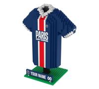 FOCO Officially Licensed Personalised Football BRXLZ Desk Shirt 3D Bricks Building Construction Toy (Paris Saint Germain FC (911 pieces))