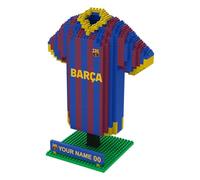 FOCO Officially Licensed FC Barcelona Personalised BRXLZ Desk Shirt 3D Bricks Building Construction Toy