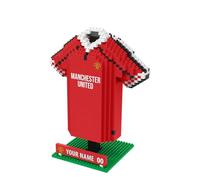 FOCO Officially Licensed Personalised Football BRXLZ Desk Shirt 3D Bricks Building Construction Toy (Manchester United FC (1035 pieces))