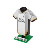 FOCO Officially Licensed Personalised Football BRXLZ Desk Shirt 3D Bricks Building Construction Toy (Real Madrid CF (867 pieces))