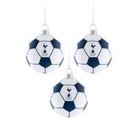 FOCO Officially Licensed Tottenham Hotspur FC 3 Pack Christmas Tree Football Bauble Ornaments