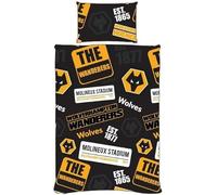 FOCO Officially Licensed Wolverhampton Wanderers FC Football Single Duvet Cover Set