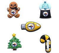 FOCO Pick Your NFL Team Holiday Shoe Decoration Charms 5-Pack - Officially Licensed Christmas Sports Accessories for Shoes with Holes or Laces, Vinyl, No Gemstone