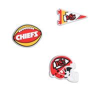 FOCO Pick Your NFL Team Shoe Decoration Charms - 3 Pack, Kansas City Chiefs