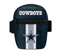 FOCO Pick Your NFL Team Stripe Tumbler/Travel Mug Fanny Pack, Top & Front Zippered Pockets, Blue