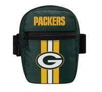 FOCO Pick Your NFL Team Stripe Tumbler/Travel Mug Fanny Pack, Top & Front Zippered Pockets, Green