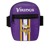 FOCO Pick Your NFL Team Stripe Tumbler/Travel Mug Fanny Pack, Top & Front Zippered Pockets, Purple