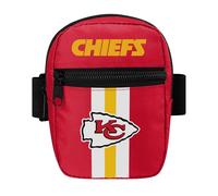FOCO Pick Your NFL Team Stripe Tumbler/Travel Mug Fanny Pack, Top & Front Zippered Pockets, Red