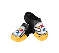 FOCO Pittsburgh Steelers NFL Mens Colorblock Big Logo Clog - L