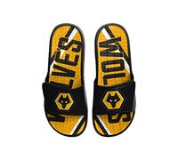 FOCO Premier League EPL Football Wolverhampton Wanderers Fan Mens Size 12/13 Pool Shower Sliders