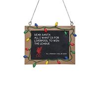 FOCO Premier League Football Liverpool Fan Resin Chalkboard Hanging Christmas Tree Ornament Decoration